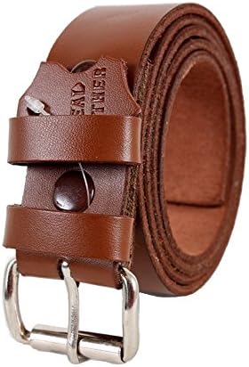 Geniune Leather Snap On Quality Belt Brown