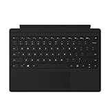 Microsoft Surface Pro Type Cover (Kompatibel mit Surface Pro 6/Pro/Pro 4/Pro 3, LED-Hintergrundbeleuchtung,Qwertz Tastatur) schwarz - 