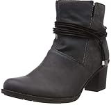 Verschluss: Reißverschluss Rieker Damen Z7656 Kurzschaft Stiefel, Grau (Grigio/Blei 45), 39 EU