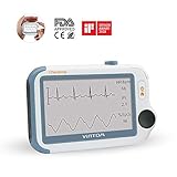Viatom Vital Signs Monitor Checkme Pro with PC Report, Portable ECG Monitor Blood Pressure Monitor 24-Hour ECG Holter Overnight O2 Monitoring for Sleep Apnea Professional/Home Use FDA Cleared