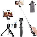 【Hasta 67 cm de Longitud Extensible】：140g de peso, tamaño plegado de 18cm, conveniente para que lo lleve en su bolsa cuando viaje; Longitud extensible entre 18-67cm, Puede elegir la longitud correcta según sea necesario, utilice una longitud corta para las tomas íntimas, o hacer una longitud más larga para conseguir un paisaje más amplio. ¡Grabando imágenes increíbles ahora!