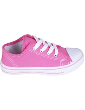 Kinder Jungen und Mädchen aus Gummi auf Leinwand Low Top Sneaker Pumps