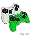 Produktbild 2 x PAXO PS3 Silikon-Schutz-Hülle / Sleeve Bundle weiß-grün
