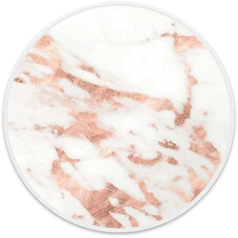 Premium Mounts and Stands,Collapsible Expanding Pop Grip Mount Sockets for iPhone,Smartphones and Tablets - Metallic Rose Gold Marble White