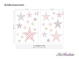 I-love-Wandtattoo WAS-10106 Kinderzimmer Wandsticker Set „Sterne mit Muster für Mädchen“ zum Kleben Wandtattoo Wandaufkleber Sticker Wanddeko - 3