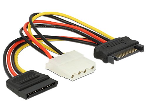 4x DELOCK Adapter Power SATA 15pin>4pin+SATA 15pin