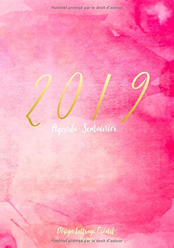 Download Agenda Semainier 2019 Désign Lettrage Créatif 15x21 cm: Agenda organiseur pour ton quotidien - Janvier à Décembre 2019, motif aquarelle rose Download Agenda Semainier 2019 Désign Lettrage Créatif 15x21 cm: Agenda organiseur pour ton quotidien - Janvier à Décembre 2019, motif aquarelle rose