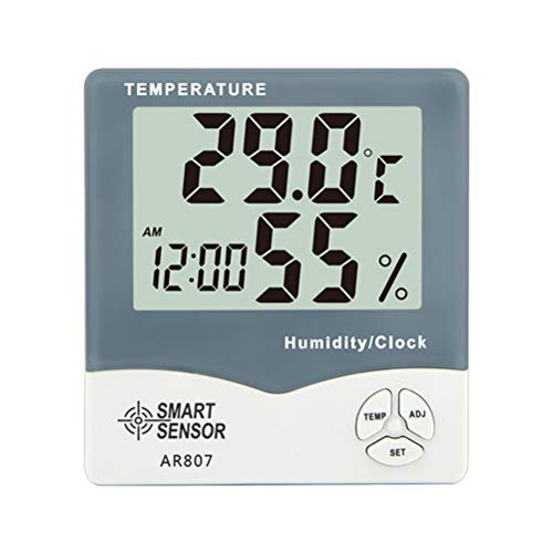 Preisvergleich Produktbild Vosarea Digital Hygrometer Thermometer Meter Funkwetterstation Monitor Digitaluhr mit Großbildschirm für Indoor Outdoor Tischplatte