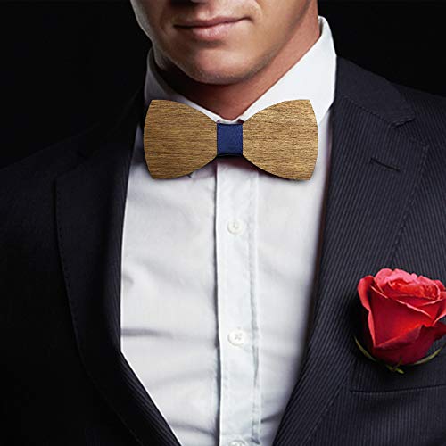 Laserò Pajarita de Madera – Accesorios para Traje de Fiesta, Ceremonia