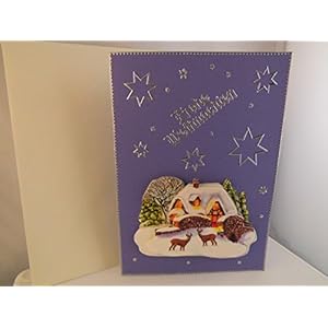 3D Weihnachtskarte Frohe Weihnachten Handmade