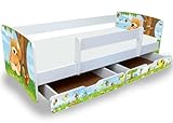 Best For Kids Kinderbett / Jugendbett 90×180 mit Rausfallschutz und zwei Schubladen 33 Design - 2