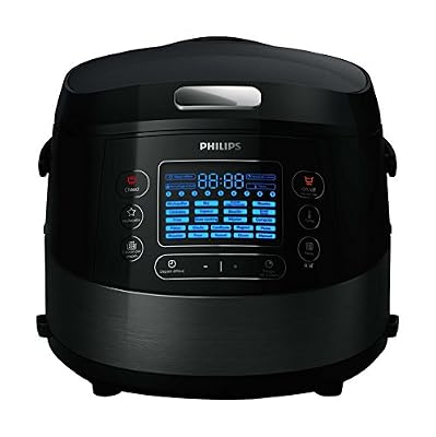 Philips HD4749/77 Multicuiseur Viva avec 22 programmes, Céramique/Plastique Noir/Métal 5 L