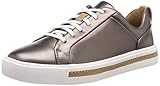 Cuero Clarks Un Maui Lace, Zapatos de Cordones Derby para Mujer, Plateado (Pebble Metalic-), 38 EU