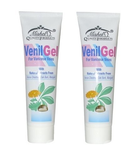 Venil Gel for Varicose Veins with Natural Extracts of Horse Chestnut, Oak Bark and Calendula - 2pcs x100ml