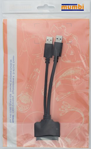 mumbi USB 3.0 auf SATA Adapter Kabel – USB-A mit zusätzlicher Stromversorgung schwarz - 7