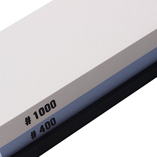 HiCollie Profi Kombi Schleifstein Abziehstein Wetzstein Körnung 1000/400 mit Unterlegplatte - 2