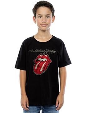 Rolling Stones Jungen Plastered Tongue T-Shirt 12-13 years Schwarz
