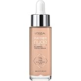 L'Oréal Paris Nude Tinted Serum for Face, Plumping and Hydrating Face Makeup, 1 Percent Pure Hyaluronic Acid, Nude Foundation
