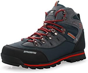 POSEDO Men's Multifunctional Hiking Shoes Outdoor Shoes Wearable Tire Rubber Protection Pedal Toe Rock Climb Travel Walking Red Blue Orange,Red-UK7.5~8(41EUR)