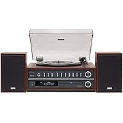 Teac MC-D800(Ch) Turntable CD Player Combi System (Turntable, Belt Drive, Three Rotation Speeds (33/45/78RPM), Bass reflex Speaker, Bluetooth, USB, Radio) Cherry Brown