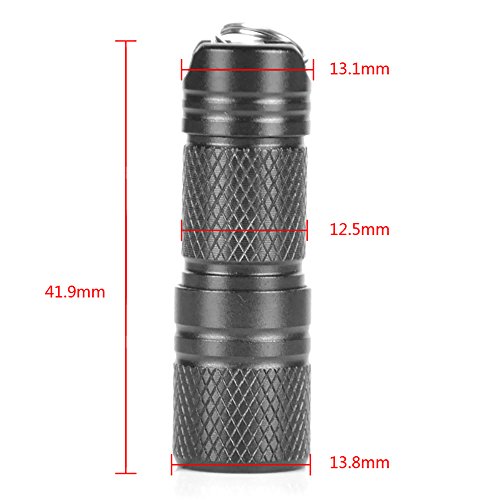 Boruit LED Flashlight ,Micro USB Mini Taschenlampe,Micro Taschenlampe Aufladbare Wasserdicht zum Innenbeleuchtung und Bewegungen im Freien (Schwarz) - 6