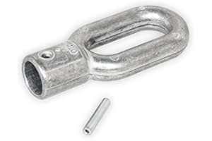 DIWARO.® | Ovale Öse aus Zinkdruckguss für Markisengetriebe | Bohrung 15mm | Querbohrung 4mm | Kegelradgetriebe, Schneckengetriebe, Markise | Farbe blank