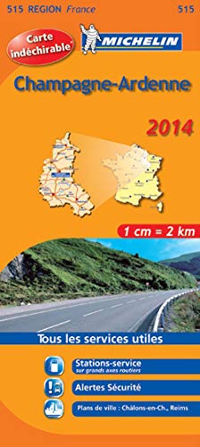 Carte indéchirable Champagne-Ardennes 2014 Michelin