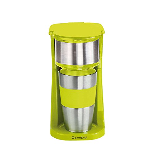 1-Tassen-Kaffeemaschine mit Thermobecher Edelstahl (Büro-Kaffeemaschine, Thermosbecher, 750 Watt, für Kaffeepulver oder Pads, Kaffeeautomat, grün) - 4