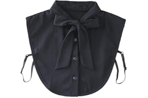 Tandou Elegante Krageneinsatz Damen Fake Kragen Blusenkragen Einsatz Bekleidung Accessoire (Schwarz)