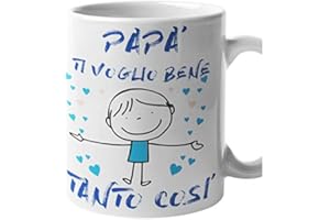 Incidiamo Tazza Mug Papà - ti voglio bene tanto così - festa del papà - Idea Regalo Compleanno Natale