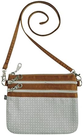 Earth Squared Spot Oil Cloth 3-zip Pouch Cross Body Bag