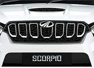 Cloudbazzar Chrome Plated Front U Grill for Mahindra Scorpio New (Set of 7 Pcs))