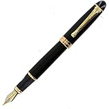 Luxus-Füllfederhalter Jinhao 450 schwarz mit goldenen 18kgp Breitfeder Medium