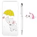 Produktbild Kompatibel für Samsung Galaxy S10+ S10 Plus Hülle, TPU Silikon Dünn Schutzhülle mit Einhorn Kabelschutz Glitzer Stift, Gemalt Kratzfest Stoßfest Durchsichtig Weich Taschen, Regenschirm Elefant