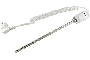 CINI GT Weiss 900W Heizstab Heizpatrone Heizelemente für Heizungen Heizkörper Badheizkörper mit Thermostat elektronischer Temperaturregler