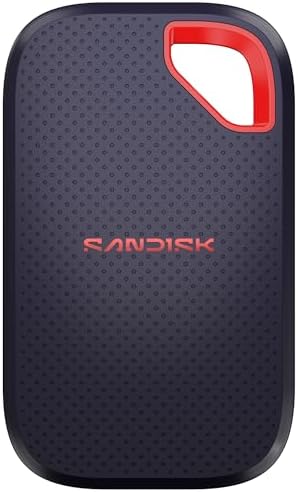 SANDISK Extreme SSD portatile 1 TB (velocità fino a 2.000 MB/s, USB Type-C, resistenza all’acqua e alla polvere IP65, protezione da cadute fino a 3 metri)