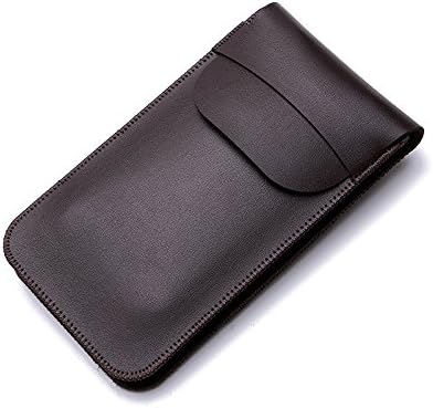 For iPhone 8 Plus/7 plus/6 Plus 5.5 inch Case Belt Loop Pouch Holster Bag Double Pockets Bag Phone Case Microfiber Leather Bag (Coffee)