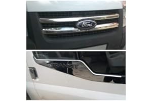 CHROMOTIVE TRANSIT MK7 Stainless Steel Chrome Front Grill 2 Pieces & Windows Frame Trim 2 Pieces