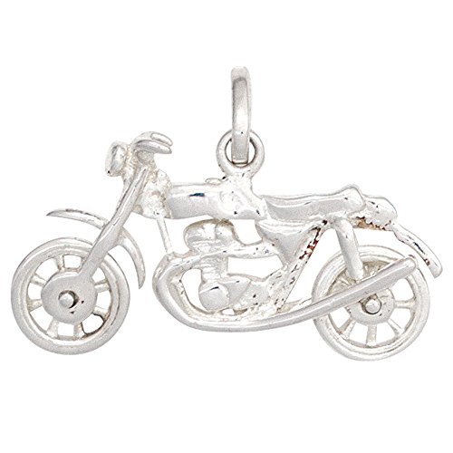 Kinder Anhänger MOTORRAD 925 Sterling Silber rhodiniert Kinderschmuck