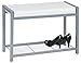 Produktbild Krollmann Edelstahl Schuhablage mit Sitzbank gepolstert 68x35x48 cm (LxBxH)