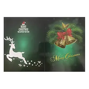 WorldCare Merry Christmas Cards DIY Painting Handmade Card Round Greeting Cards s Embroidery Arts Crafts Gifts Xmas Supplies-CS-A-259257