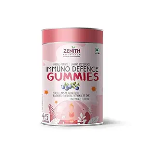 Zenith Nutrition Immuno Defence Gummies - 45 counts | Chewable | Boosts Immunity | Protects From Infections