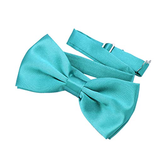 DonDon Pajarita Hombre elegante con gancho con nudo y ajustable color turquesa