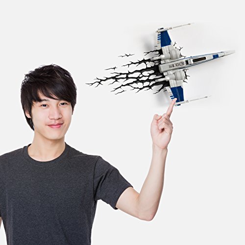 Star Wars X-Wing Starfighter Wandlampe 3D Light FX LED Kinderlampe -Nachtlicht für kinder mit automatische Abschaltung und wandaufkleber - 5