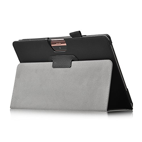 Acer Iconia Tab 10 A3-A40 hülle ,IVSO® Ultra Schlank Superleicht Ständer Slim Leder zubehör Schutzhülle für Acer Iconia Tab 10 A3-A40 Tablet PC Tablet-PC perfekt geeignet, Schwarz - 6