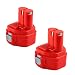 Produktbild [2 Stück] Boetpcr 12V 3,0Ah Ni-Mh Werkzeug Akku für Makita 1220 1222 PA12 1233S 1234 1233 1235 1235B 1235F 192696-2 192698-8 192698-A 193138-9 193157-5 Rot Ersatzakku