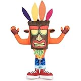 Play by Play - Crash Bandicoot Plush Original with mask of Uka Uka Official Video Game Activision - Orange - 32cm