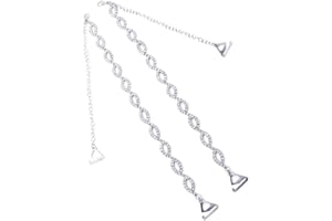 ifundom Strass Soutien- Gorge Bretelles Diamant Soutien- Gorge Bretelles Remplacement 8 en Forme de Cristal Réglable Bretelles Invisible Anti Skid Sangle pour Soutien- Gorge Tops Robe