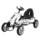 [Stabiles Design] 4 Räder für das Kartfahren machen das Fahren sicher und macht Spaß. Verstellbarer Sitz in Abhängigkeit von der Höhe Ihres Kindes, bequem und langlebig.