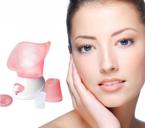 Thermal Spa Facial Sauna Steamer Portable Face Mist Steamer Pores Cleanser Skin Renewal Face Humidifier-Pink